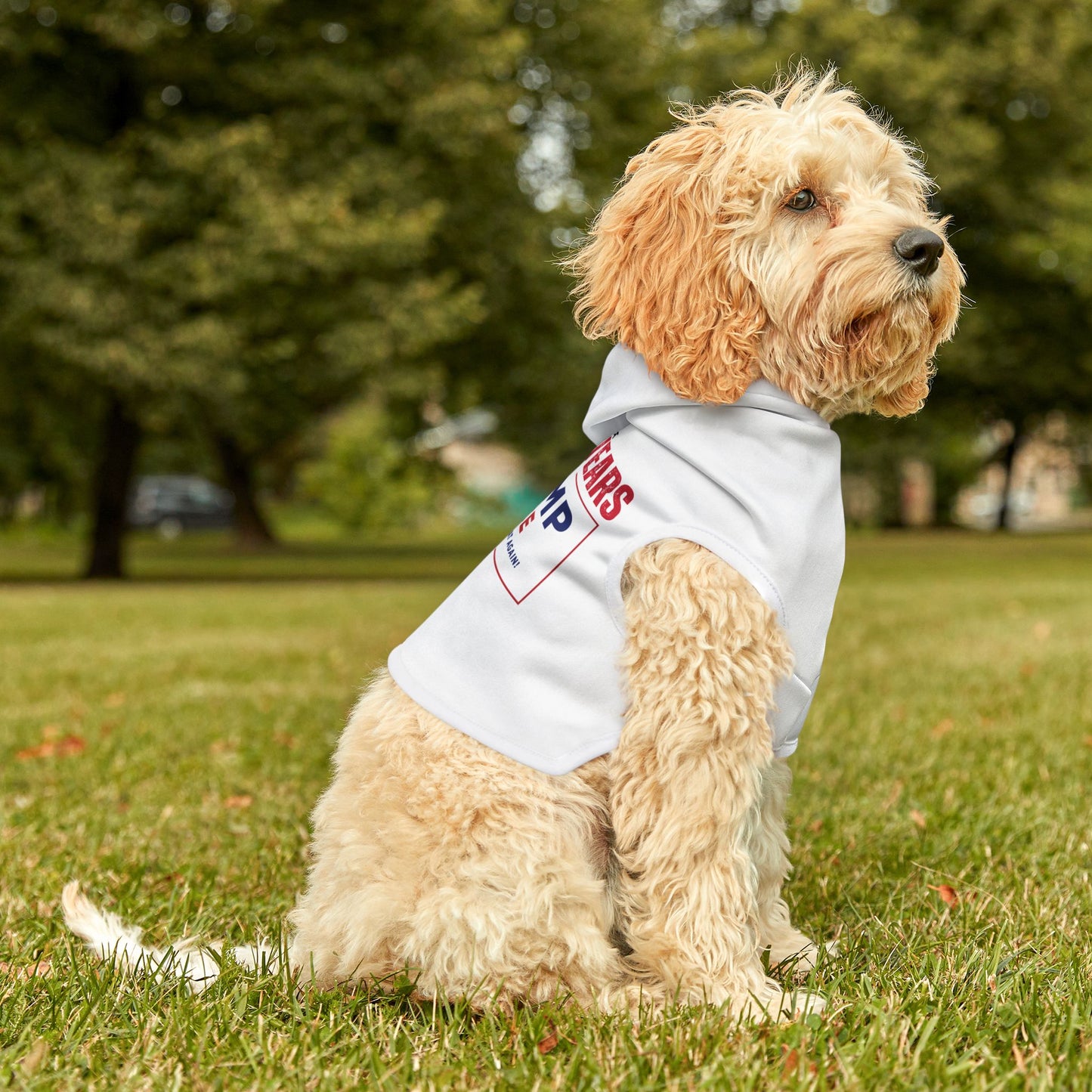 Dog Trump Hoodie | 28 More (Dog) Years | Polyester |