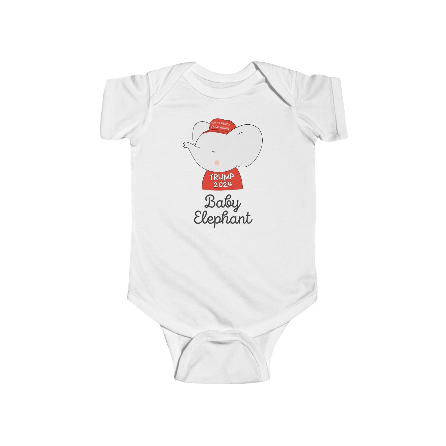 Baby Elephant | Baby Trump Shirt | Fine Cotton Bodysuit |