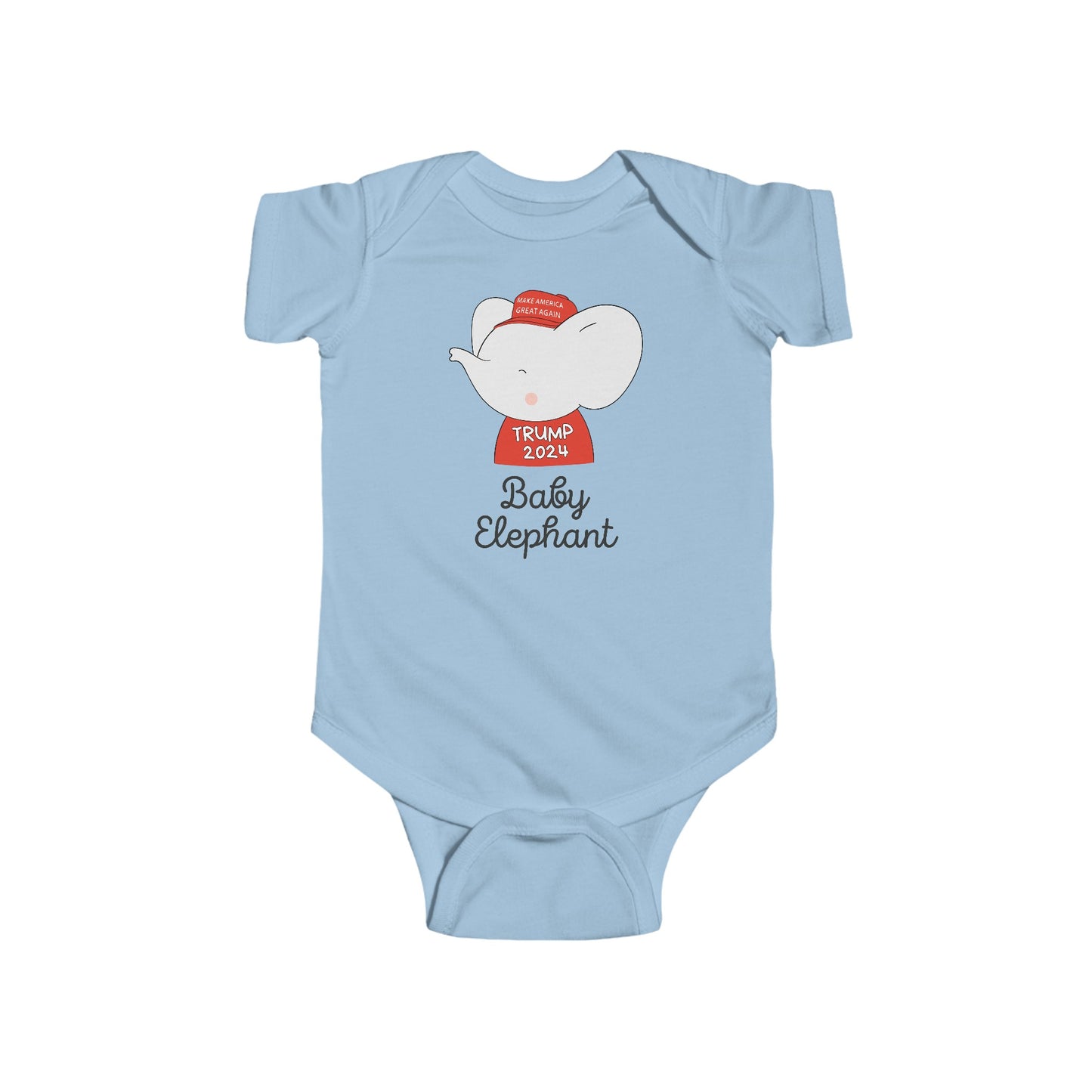 Baby Elephant | Baby Trump Shirt | Fine Cotton Bodysuit |