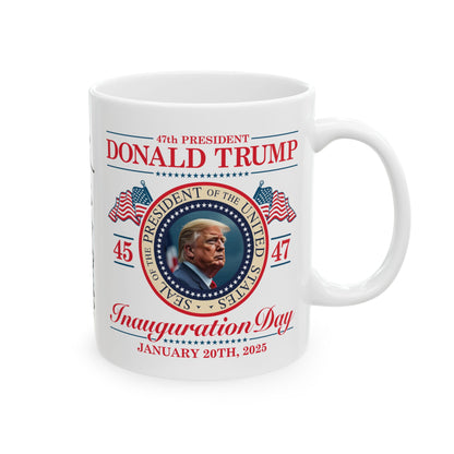 Inauguration Day Trump Mug | Presidential Seal with Signature | 11-15oz Durable Ceramic |